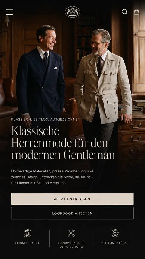 Mon Meunier – Website, mobile Ansicht